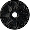Ekena Millwork Milan Ceiling Medallion (Fits Canopies up to 4 5/8"), 24 1/2"OD x 3 1/2"ID x 1"P, Jet Black CM24MIBLF - alternate 1